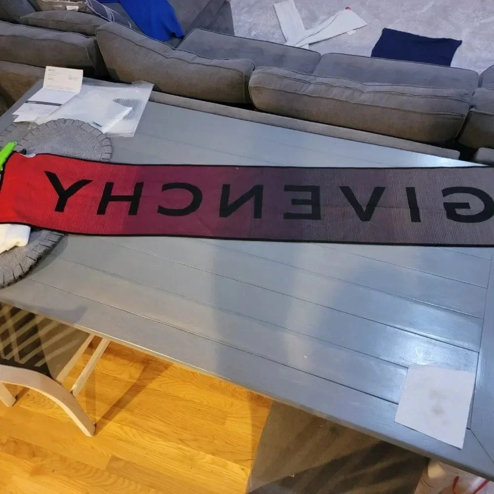 Givenchy Ombre Reversible Logo Wool Virgin Wool & Silk Scarf